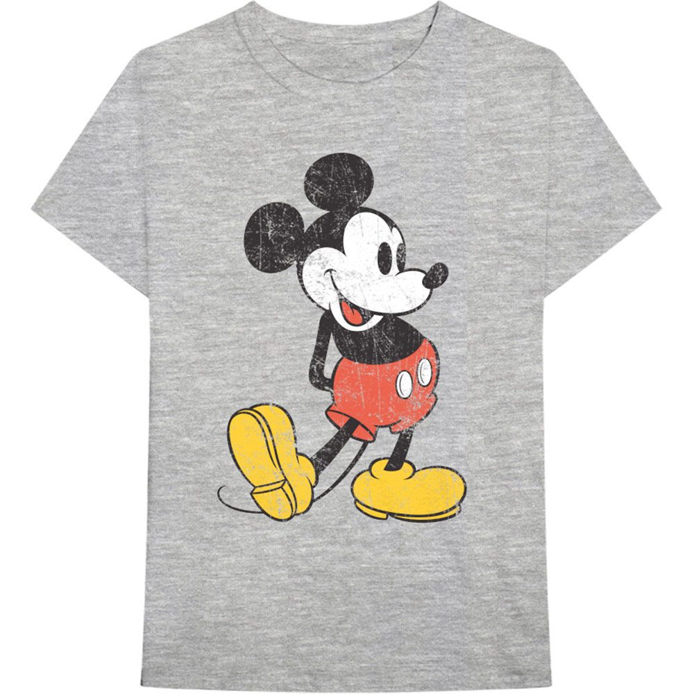 Disney Disney Mickey Mouse Heren Tshirt Vintage Grijs Disney Disney Mickey Mouse Heren Tshirt Distressed Grijs